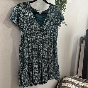 Green Floral American Eagle Dress
